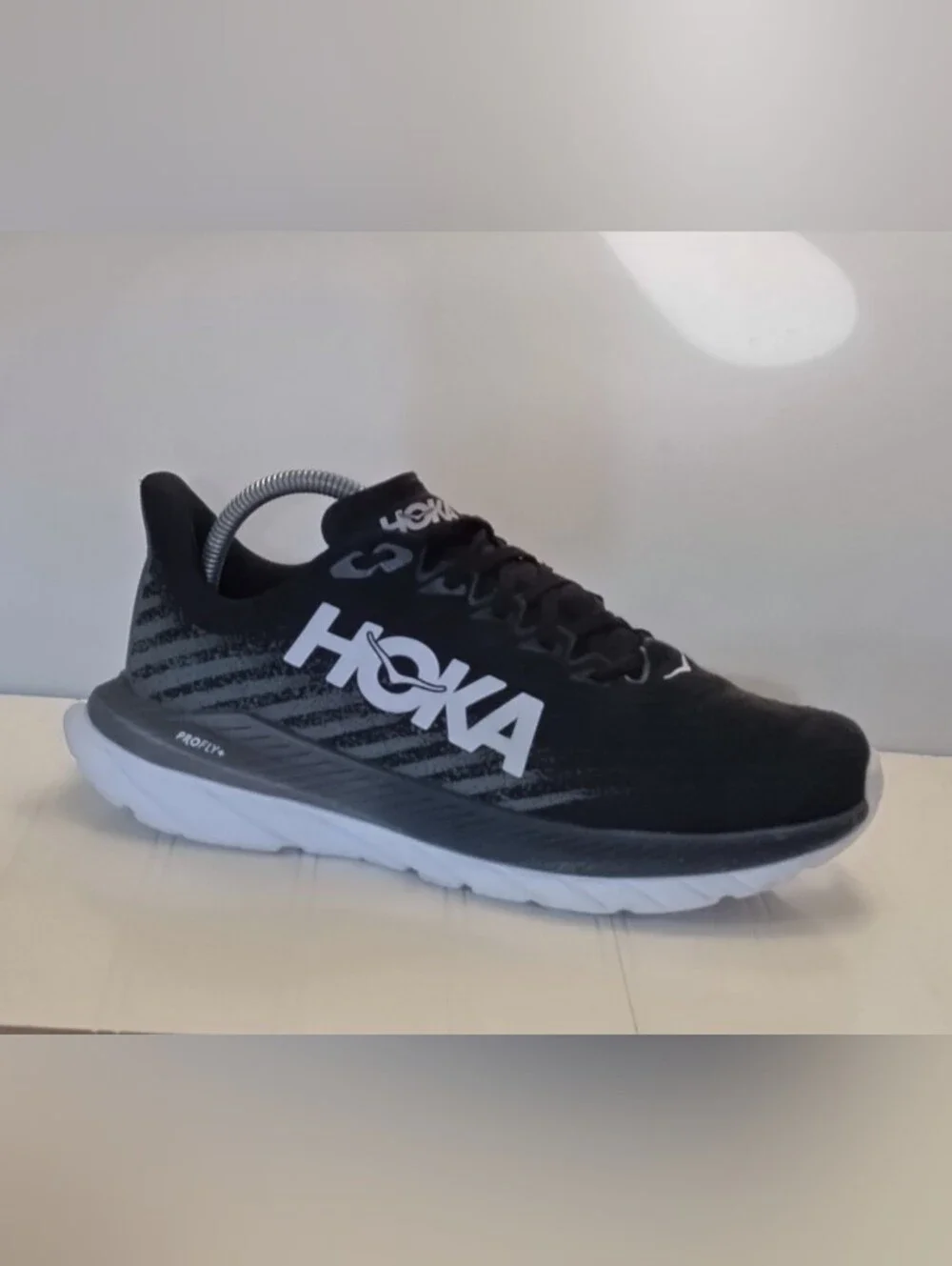 Hoka Mach 5 Running Shoes 1127894-BCSTL Size 9 Women's Black/Castlerock Grey